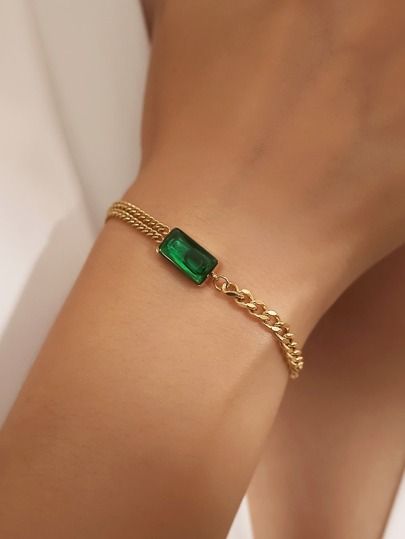 Emerald Crystal Bracelet